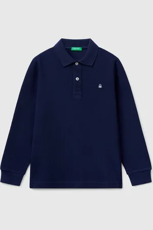 Benetton Benetton, Cotton Long Sleeve Polo, size 3XL, , Kids