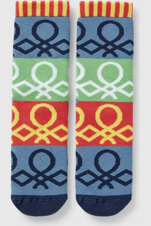 Benetton Benetton, Non-slip Socks With Logo Inlay, size 8-9, , Kids