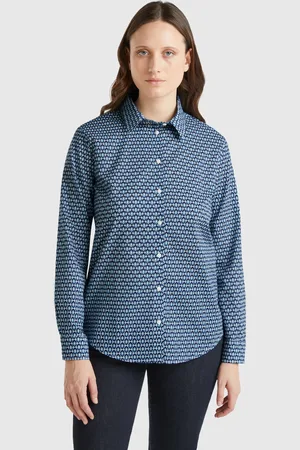Benetton Benetton, Patterned Shirt, size L, , Women