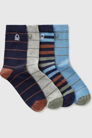 Benetton Benetton, Four Pairs Of Patterned Socks, size 5-8, , Kids