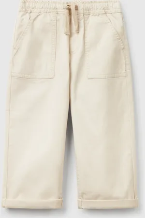Benetton Benetton, Stretch Cotton Joggers With Drawstring, size 2-3, , Kids
