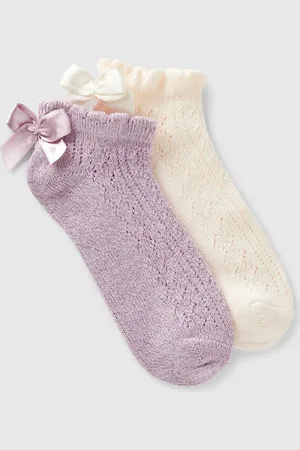 Benetton Benetton, Short Socks With Bow, size 3-4, , Kids