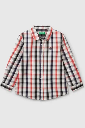 Benetton Benetton, Check Shirt In Pure Cotton, size 4-5, , Kids