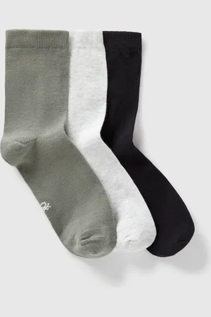 Benetton Benetton, Three Pack Of Cotton Socks, size 3-4, , Women