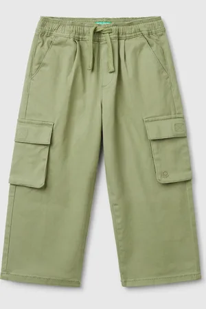 Benetton Benetton, Stretch Cotton Cargo Trousers, size 3-4,, Kids