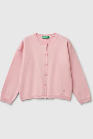 Benetton Benetton, Pure Cotton Crew Neck Cardigan, size 3-4, , Kids