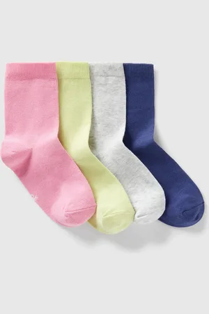 Benetton Benetton, Four Pairs Of Socks In Stretch Cotton, size 1-2, , Kids