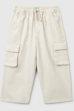 Benetton Benetton, Stretch Cotton Cargo Trousers, size 18-24, , Kids