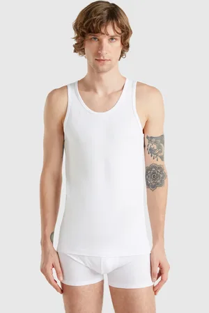 Benetton Benetton, Tank Top In Stretch Cotton, size XXL, , Men
