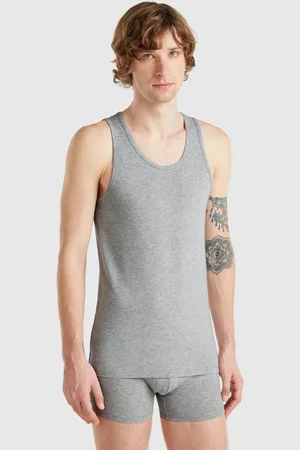Benetton Benetton, Tank Top In Stretch Cotton, size XXL, , Men