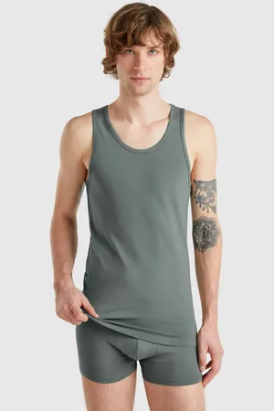 Benetton Benetton, Tank Top In Stretch Cotton, size XL, , Men