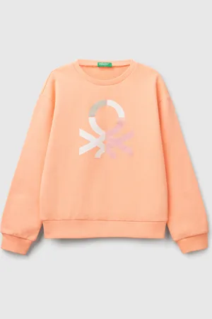 Benetton Benetton, Sweatshirt With Glittery Print, size M, , Kids