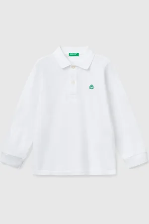 Benetton Benetton, Long Sleeve Polo In Cotton, size 4-5, , Kids