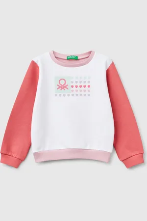 Benetton Benetton, Sweatshirt In Cotton With Glittery Print, size 2-3, , Kids