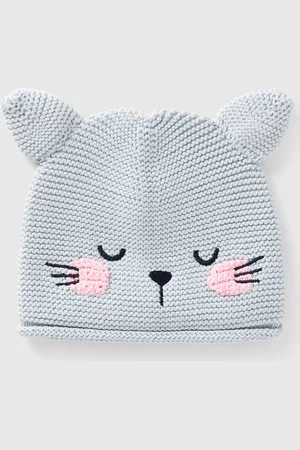 Benetton Benetton, Tricot Hat With Applique, size 3-9, , Kids
