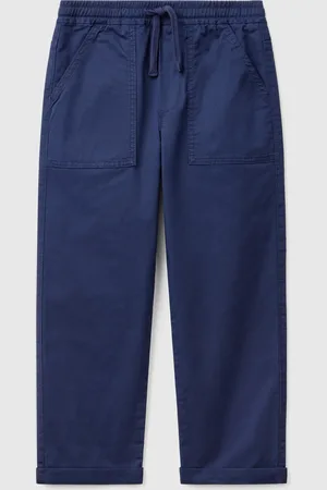 Benetton Benetton, Stretch Cotton Joggers With Drawstring, size M, , Kids