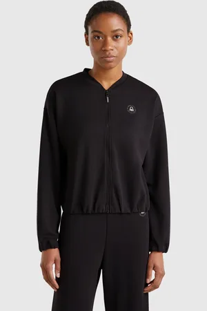 Benetton Benetton, Modal Zip-up Sweatshirt, size XXS, , Women