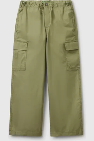 Benetton Benetton, Parachute Trousers In Stretch Cotton, size L,, Kids