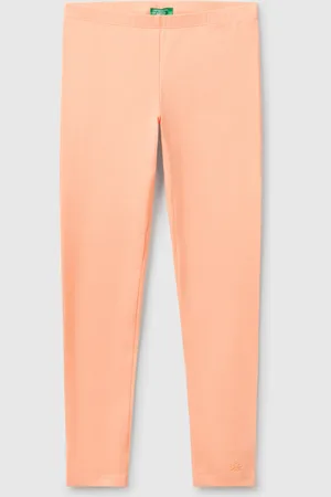 Benetton Benetton, Leggings In Stretch Cotton With Logo, size 2XL, , Kids
