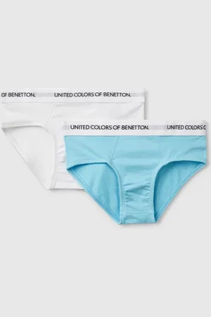 Benetton Benetton, Two Briefs With Logoed Elastic, size 18-24, , Kids
