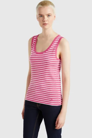 Benetton Benetton, Striped Tank Top In 100% Cotton, size XL, , Women