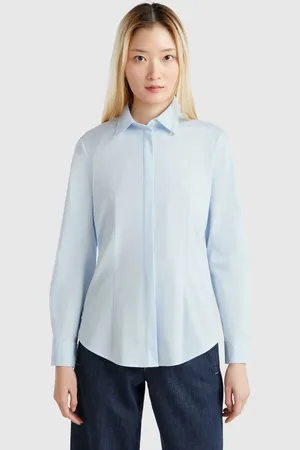Benetton Benetton, Shirt In Stretch Cotton Blend, size L, , Women