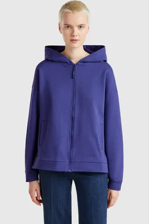 Benetton Benetton, 100% Cotton Sweatshirt With Zip And Hood, size S, , Women