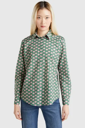 Benetton Benetton, Patterned Shirt, size L, , Women