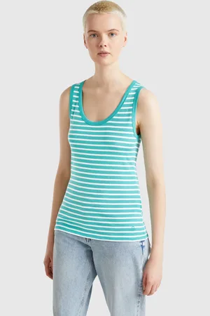 Benetton Benetton, Striped Tank Top In 100% Cotton, size XL, , Women