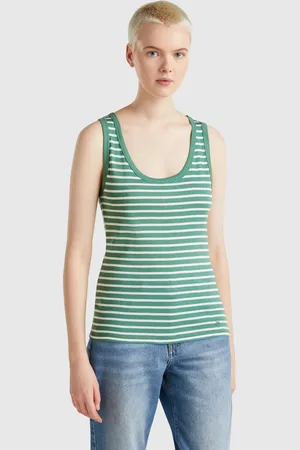 Benetton Benetton, Striped Tank Top In 100% Cotton, size S,, Women