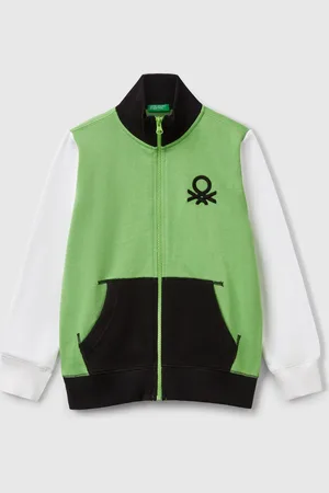 Benetton Benetton, Pure Cotton Sweatshirt With Zipper, size S, , Kids