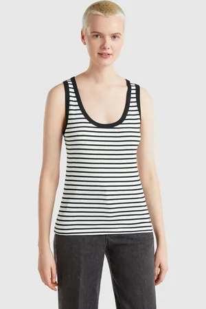 Benetton Benetton, Striped Tank Top In 100% Cotton, size M, , Women