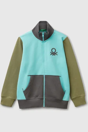 Benetton Benetton, Pure Cotton Sweatshirt With Zipper, size 2XL, , Kids