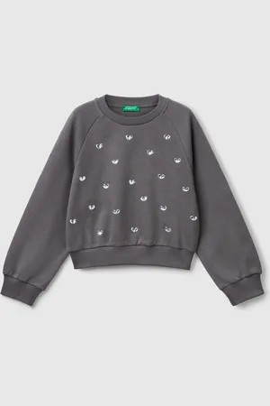 Benetton Benetton, Sweatshirt With Heart Rhinestones, size XL, , Kids