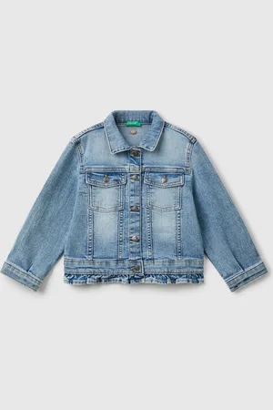 Benetton Benetton, Denim Jacket With Ruffles, size 12-18, , Kids