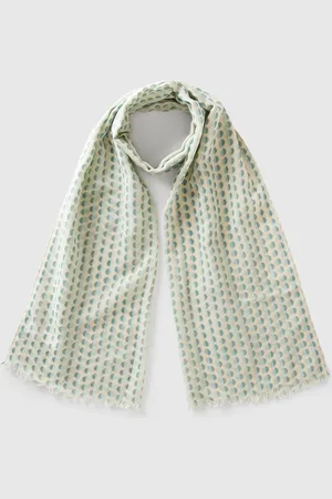 Benetton Benetton, Green And Blue Polka Dot Scarf, size OS, , Women