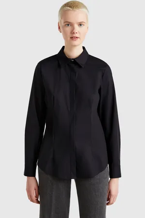 Benetton Benetton, Shirt In Stretch Cotton Blend, size S, , Women