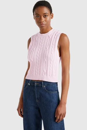 Benetton Benetton, Cropped Braided Vest, size S, , Women