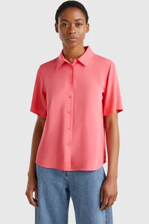 Benetton Benetton, 3/4 Sleeve Shirt In Viscose, size XL, , Women