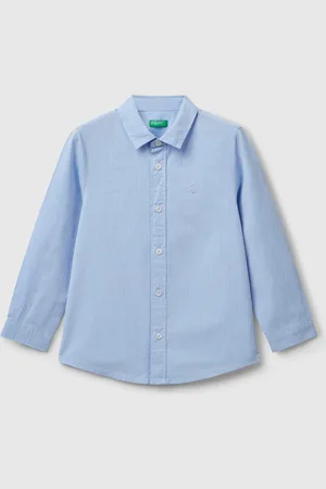 Benetton Benetton, Classic Shirt In Pure Cotton, size 18-24, , Kids