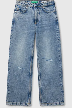 Benetton Benetton, Straight Leg Jeans With Tears, size 3XL, , Kids