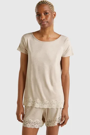 Benetton Benetton, Flowy Top With Lace Edge, size XS, , Women