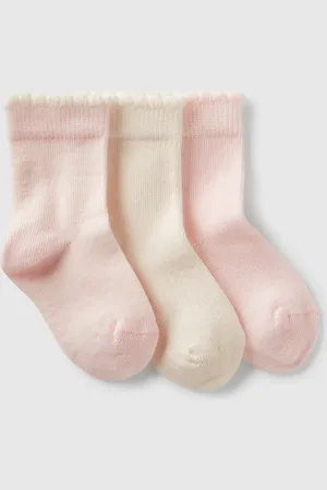 Benetton Benetton, Three Pairs Of And Cream Socks, size 6-12, , Kids