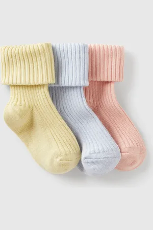 Benetton Benetton, Three Pairs Of Ribbed Socks, size 6-12, , Kids