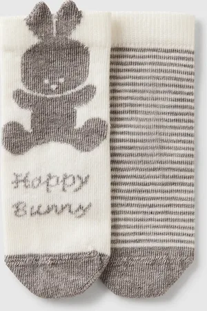 Benetton Benetton, Set Of Socks With Stripes And Bunny, size 0-6, , Kids
