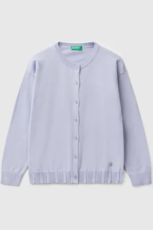 Benetton Benetton, Pure Cotton Crew Neck Cardigan, size XL, , Kids