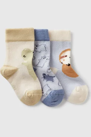 Benetton Benetton, Three Pairs Of Socks With Little Animals, size 6-12, , Kids