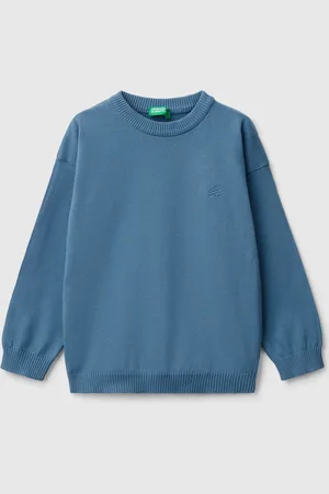 Benetton Benetton, Sweater In Pure Cotton With Logo, size 18-24, , Kids