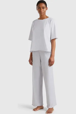 Benetton Benetton, Loose-fitting Pyjamas In Pure Cotton, size L, , Women