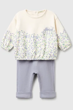 Benetton Benetton, Sweatshirt And Sweatpants Set In Cotton Blend, size 1-3, , Kids